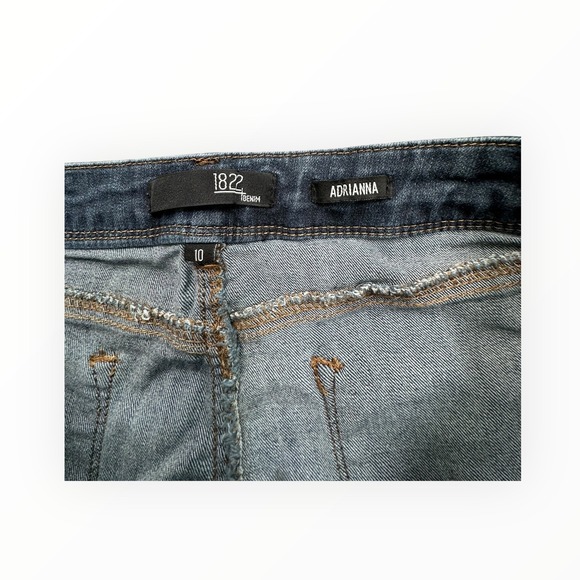1822 Denim Jeans Womens 10 Blue Adrianna Skinny High Rise Stretch Dark Wash - Picture 4 of 11
